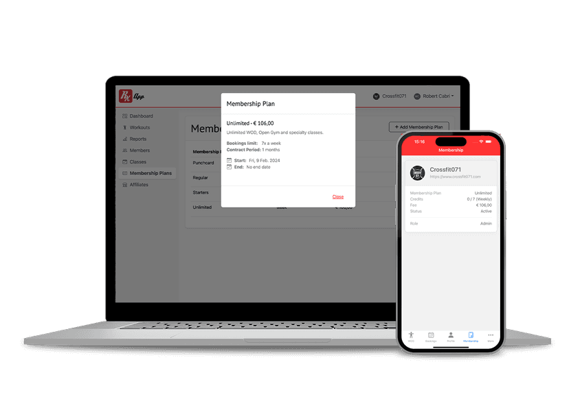 Dashboard für Mitgliedschaften